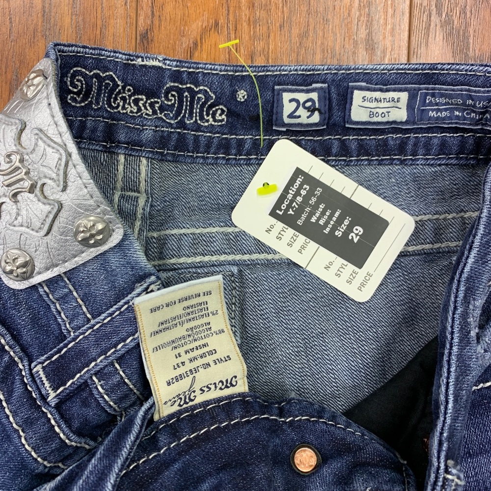 Miss Me Signature Boot Bootcut Jeans Sz 29 L 29 - Picture 6 of 6